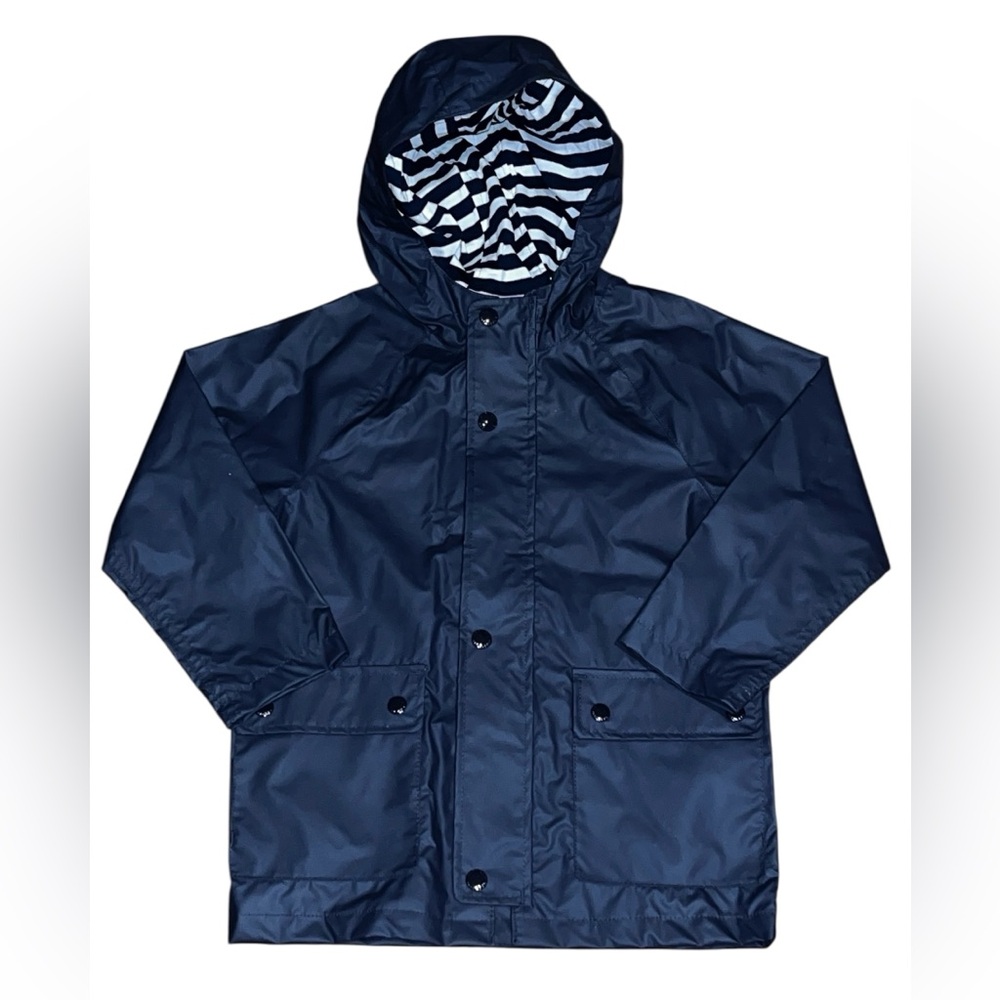 NWT boys baby Gap rain jacket size 5 water resistant navy blue spring outdoor